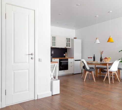 modern-interior-kitchen-white-wall-wooden-chairs-green-flower-pot-concept-scandinavian-design